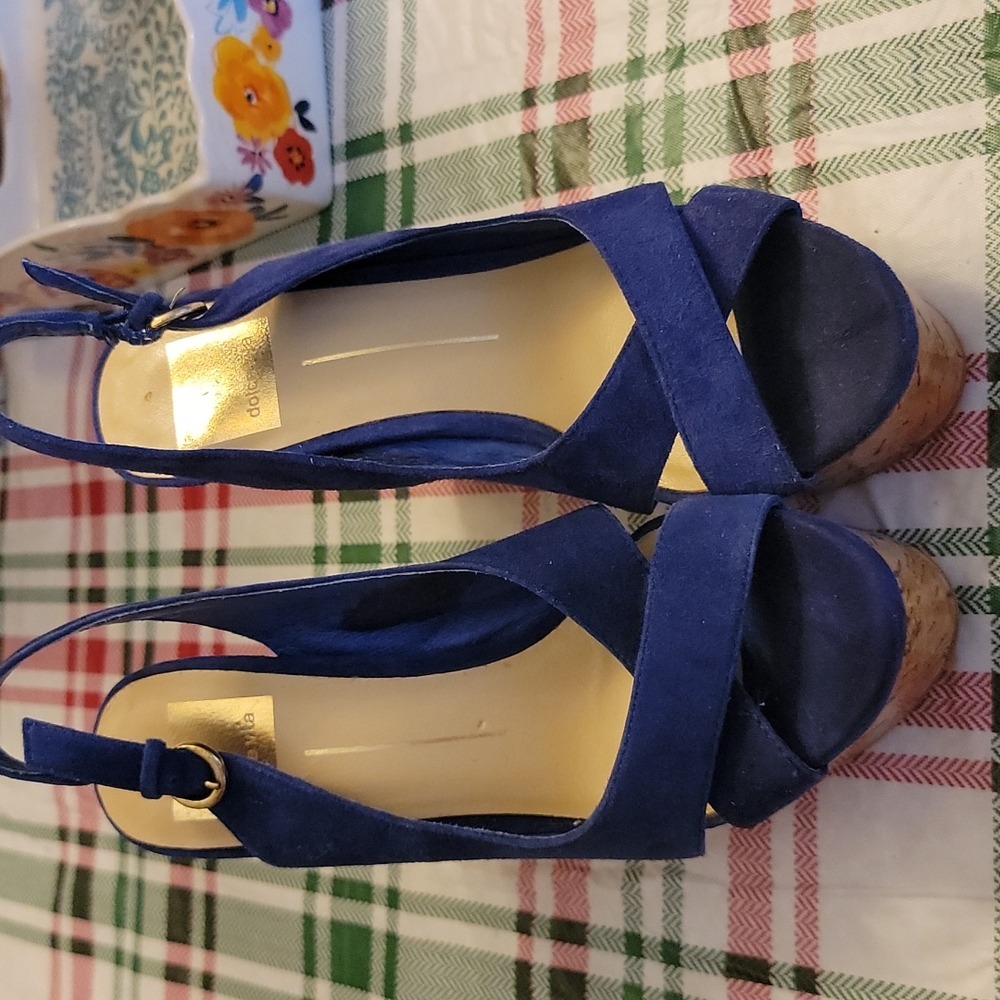 Dolce Vita Royal Blue Suade Wedges